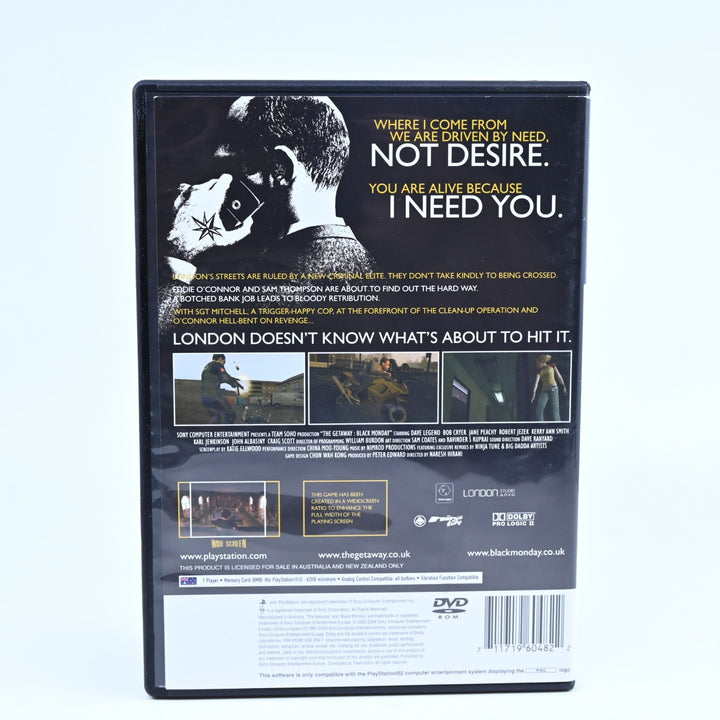 The Getaway: Black Monday - Sony Playstation 2 / PS2 Game + Manual - PAL