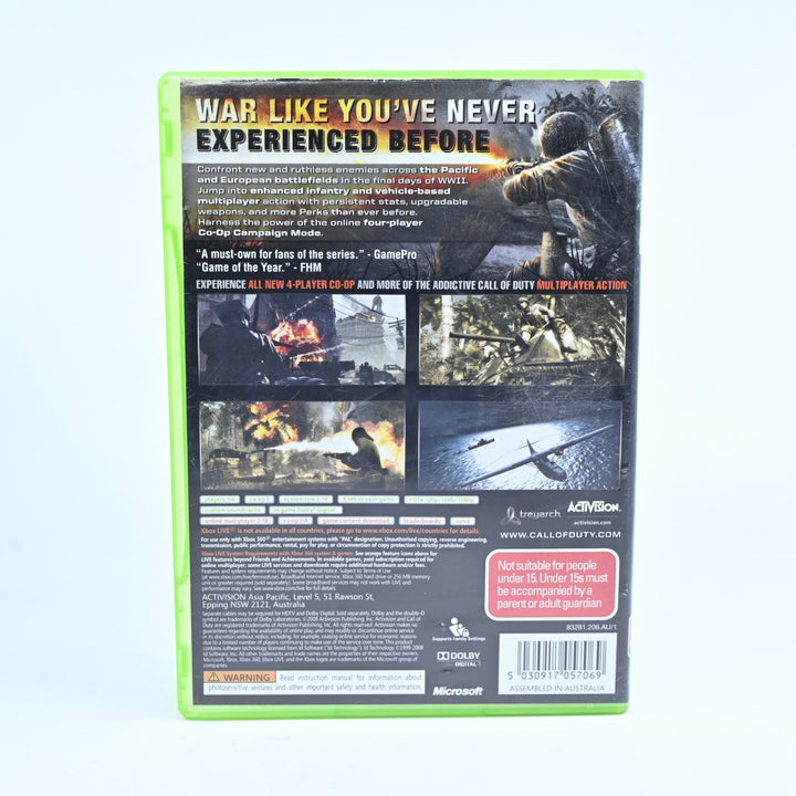 Call of Duty: World at War - Xbox 360 Game - No Manual - PAL - MINT DISC!