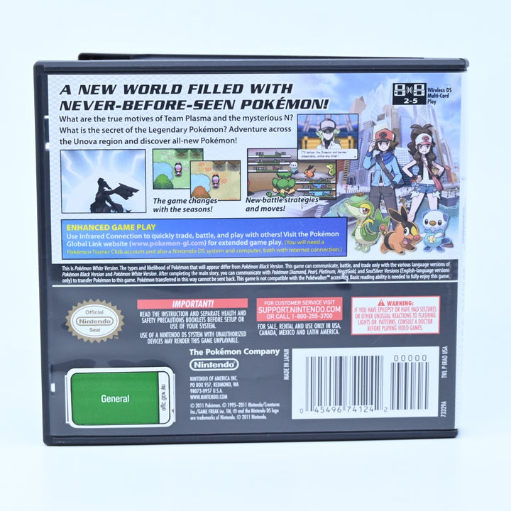 Pokemon White - Nintendo DS Game - Region Free + Manual - FREE POST!