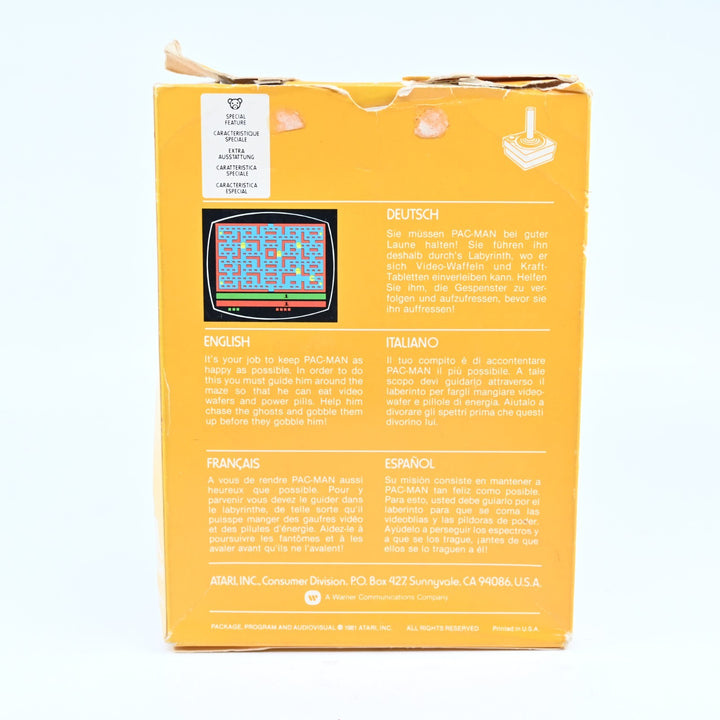 Pac-Man - Atari 2600 Boxed Game - No Manual - PAL - FREE POST!
