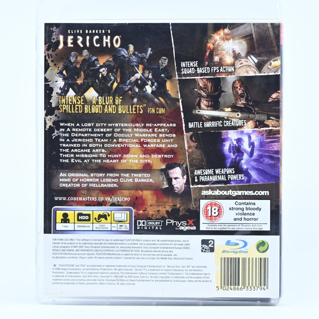 Clive Barker’s Jericho - Sony Playstation 3 / PS3 Game + Manual - FREE POST!