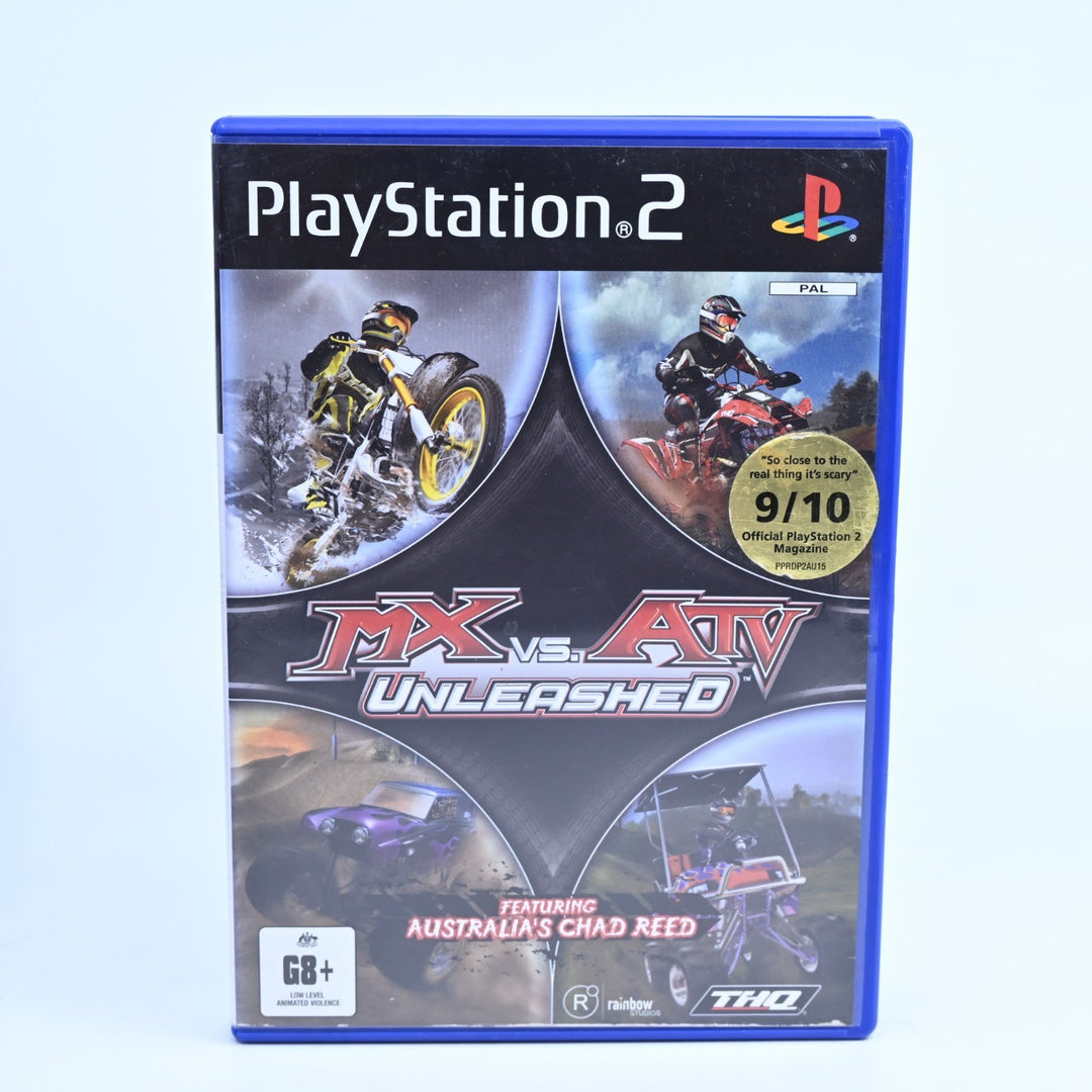 MX vs ATV: Unleashed - Sony Playstation 2 / PS2 Game + Manual - PAL - MINT DISC!