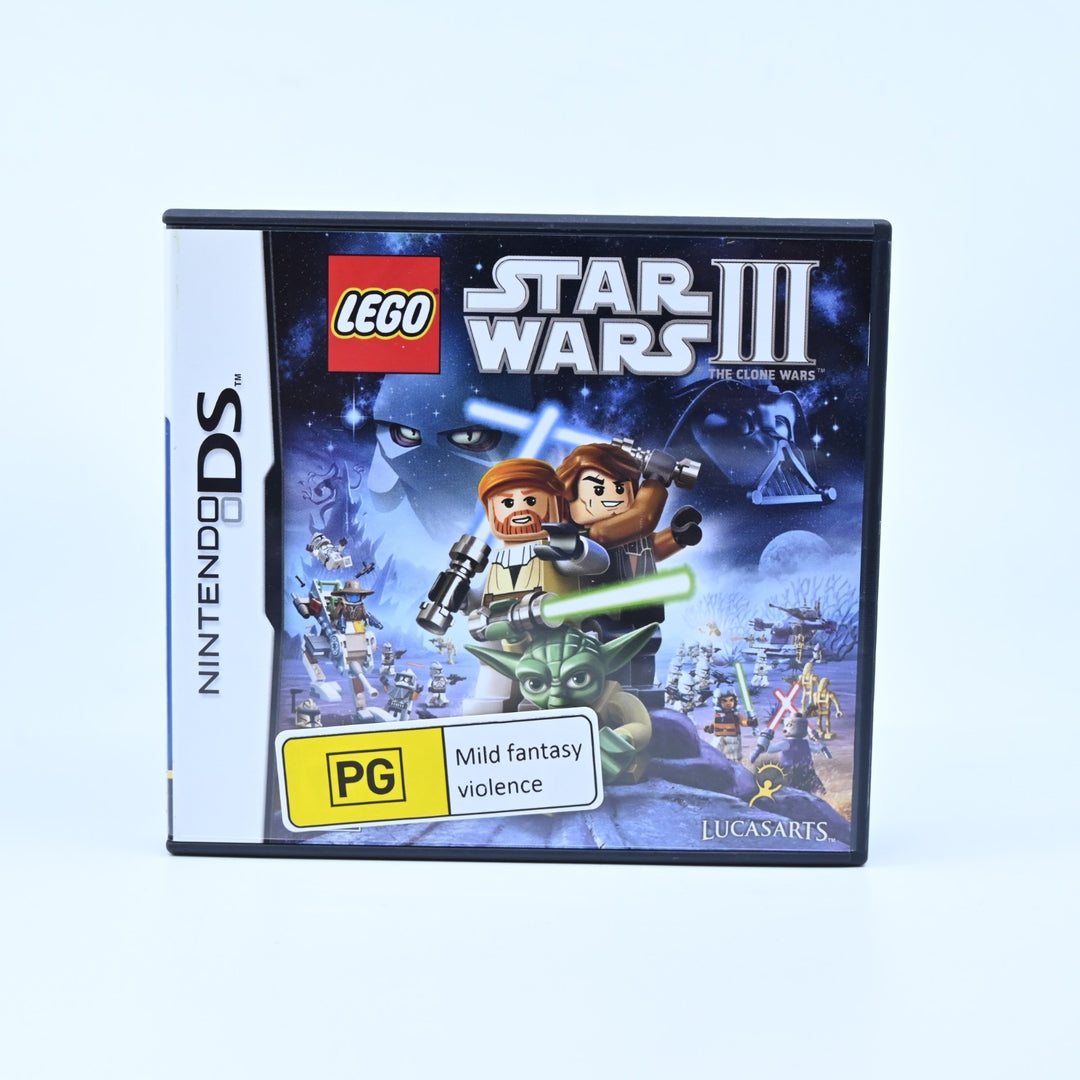 LEGO Star Wars III 3: The Clone Wars - Nintendo DS Game - PAL + Manual