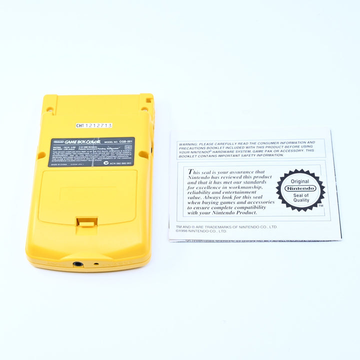 Dandelion Yellow Nintendo Gameboy Color Boxed Console - AUS PAL - Holo Label