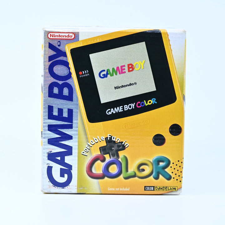 Dandelion Yellow Nintendo Gameboy Color Boxed Console - AUS PAL - Holo Label