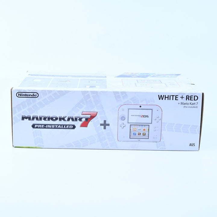 UNUSED! White + Red Mario Kart 7 Nintendo 2DS Boxed Console - AUS PAL