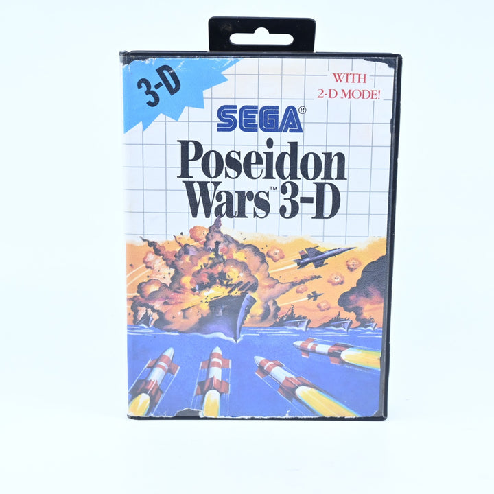 Poseidon Wars 3-D - Sega Master System Game + Manual - PAL - FREE POST!