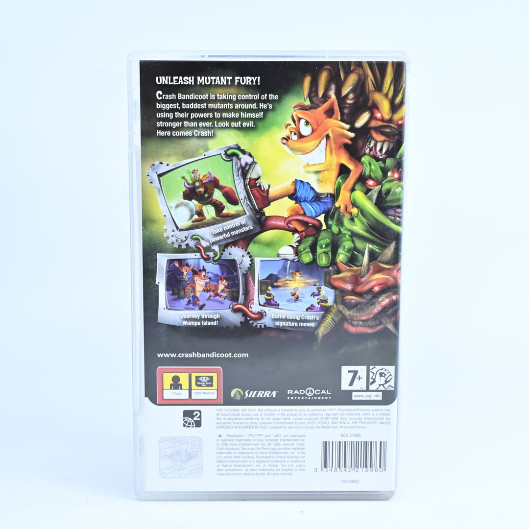 Crash: Mind Over Mutant - Sony PSP Game + Manual - FREE POST!