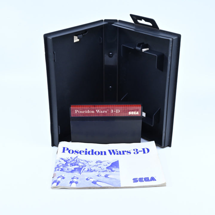 Poseidon Wars 3-D - Sega Master System Game + Manual - PAL - FREE POST!