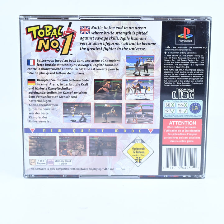 Tobal No.1 - Sony Playstation 1 / PS1 Game + Manual - PAL - MINT DISC! No 1