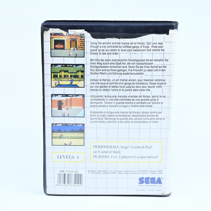 Double Dragon - Sega Master System Game + Manual - PAL - FREE POST!