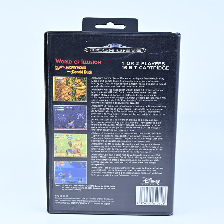 World of Illusion - Sega Mega Drive Game - No Manual - PAL - FREE POST!