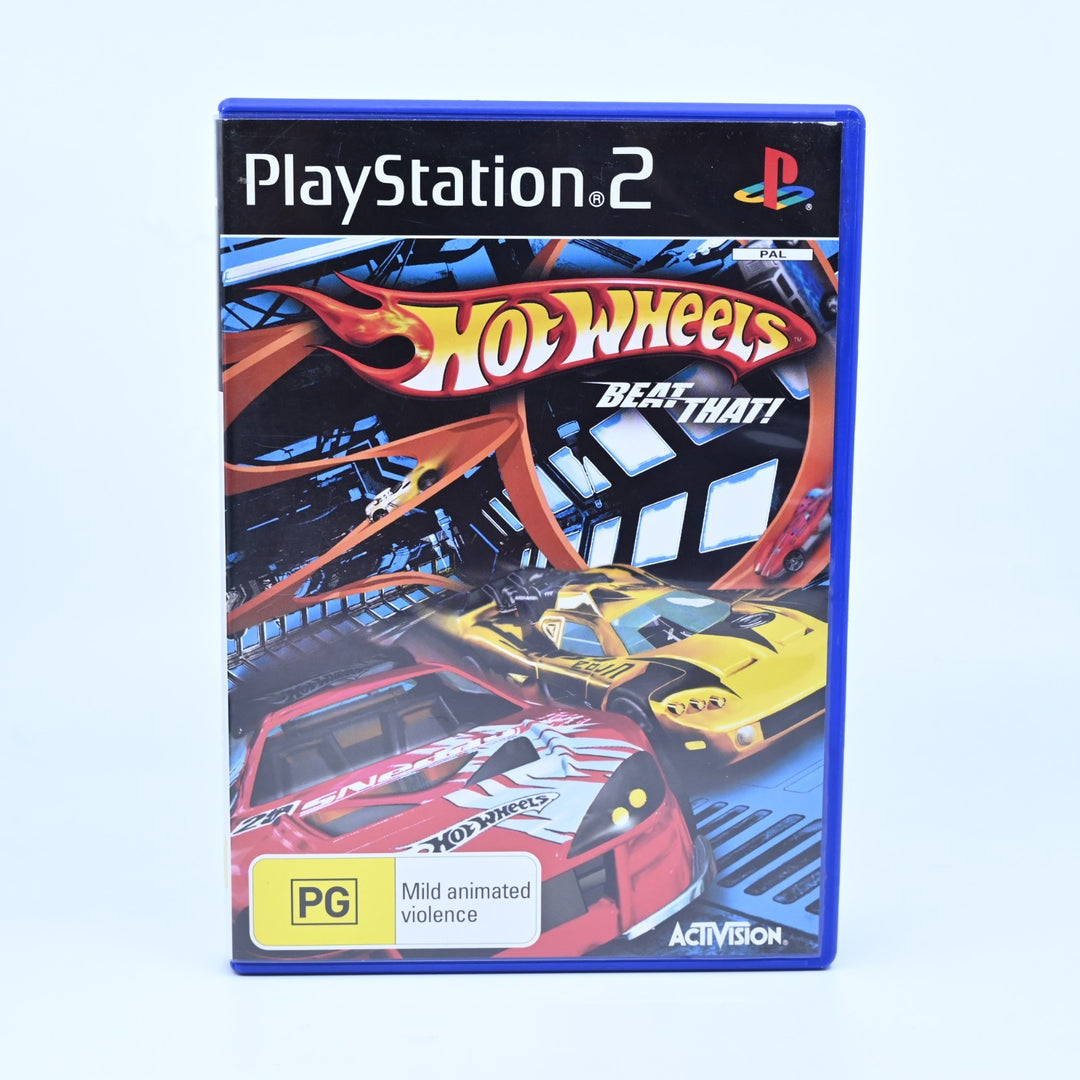 Hot Wheels Beat That! - Sony Playstation 2 / PS2 Game + Manual - PAL