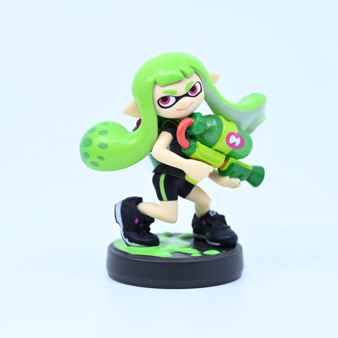 Inkling Girl Neon Green Amiibo - Splatoon - Nintendo - Toy