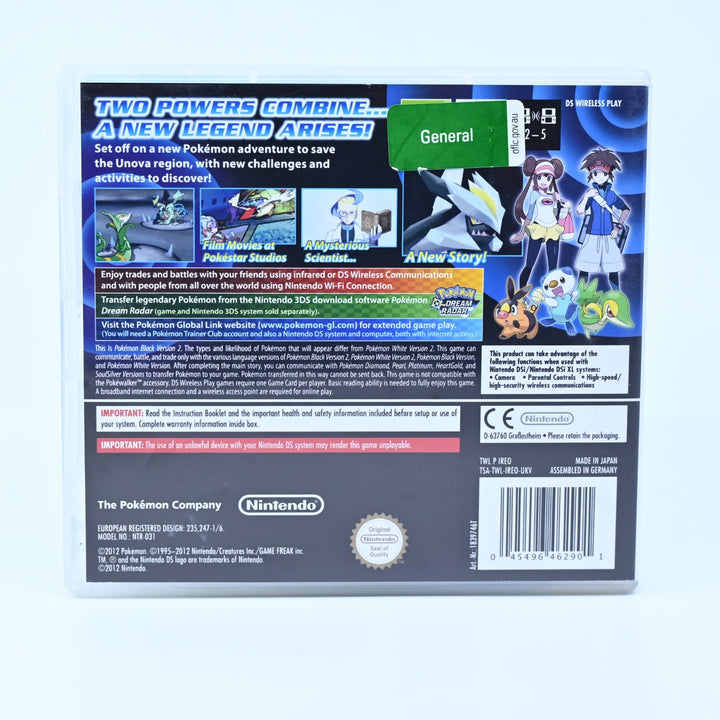 Pokemon Black 2 - Nintendo DS Game - EU PAL + Manual - FREE POST!