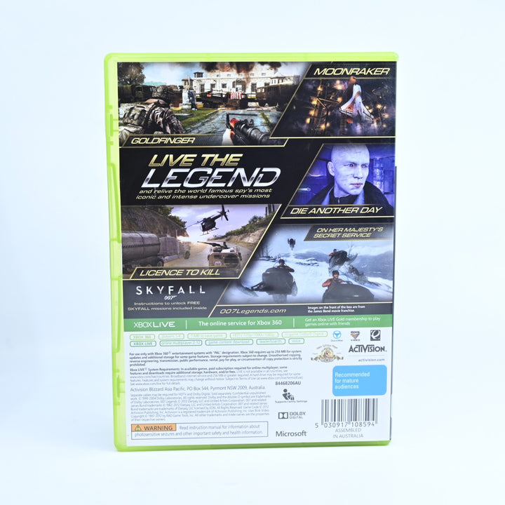 007 Legends - Xbox 360 Game + Manual - PAL - MINT DISC!