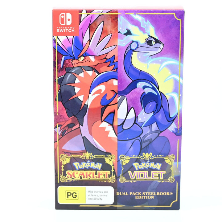 Pokemon Scarlet and Violet Dual Pack Steelbook Edition - Nintendo Switch Game