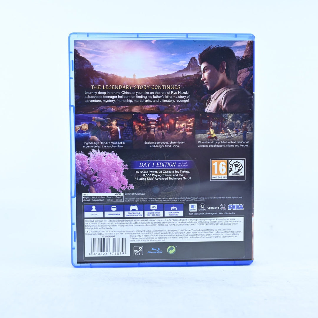 Shenmue III - Day One Edition - Sony Playstation 4 / PS4 Game - MINT DISC!
