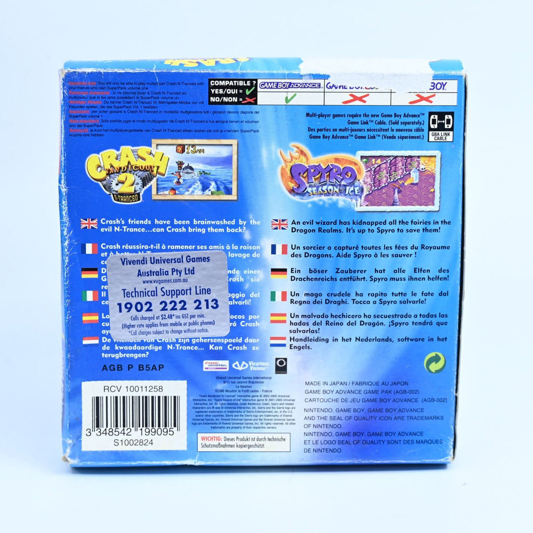 Crash & Spyro Superpack Vol 1 - GBA Boxed Game - PAL - FREE POST!