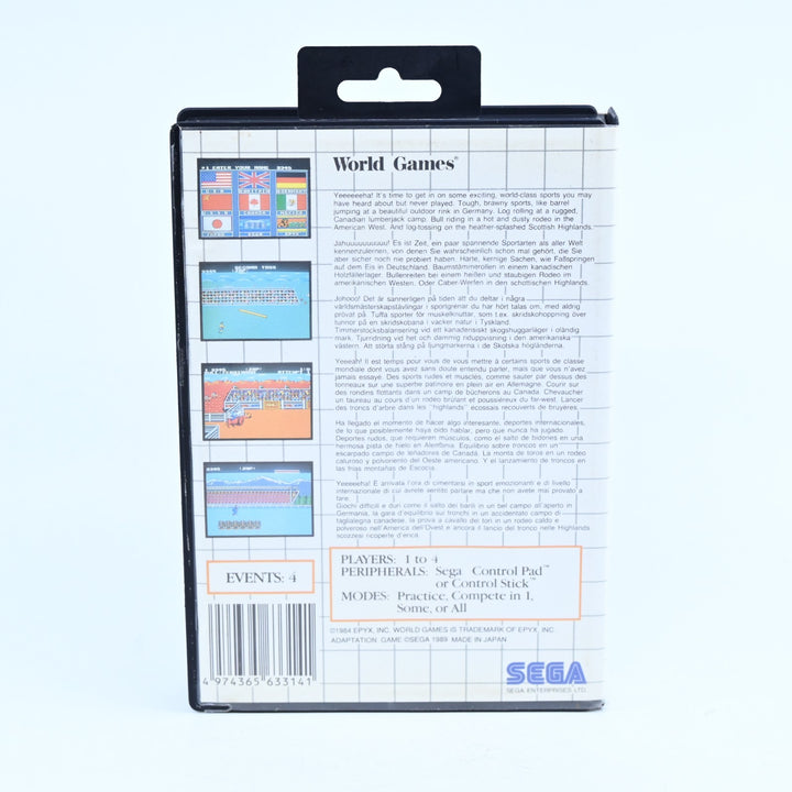 World Games - Sega Master System Game + Manual - PAL - FREE POST!