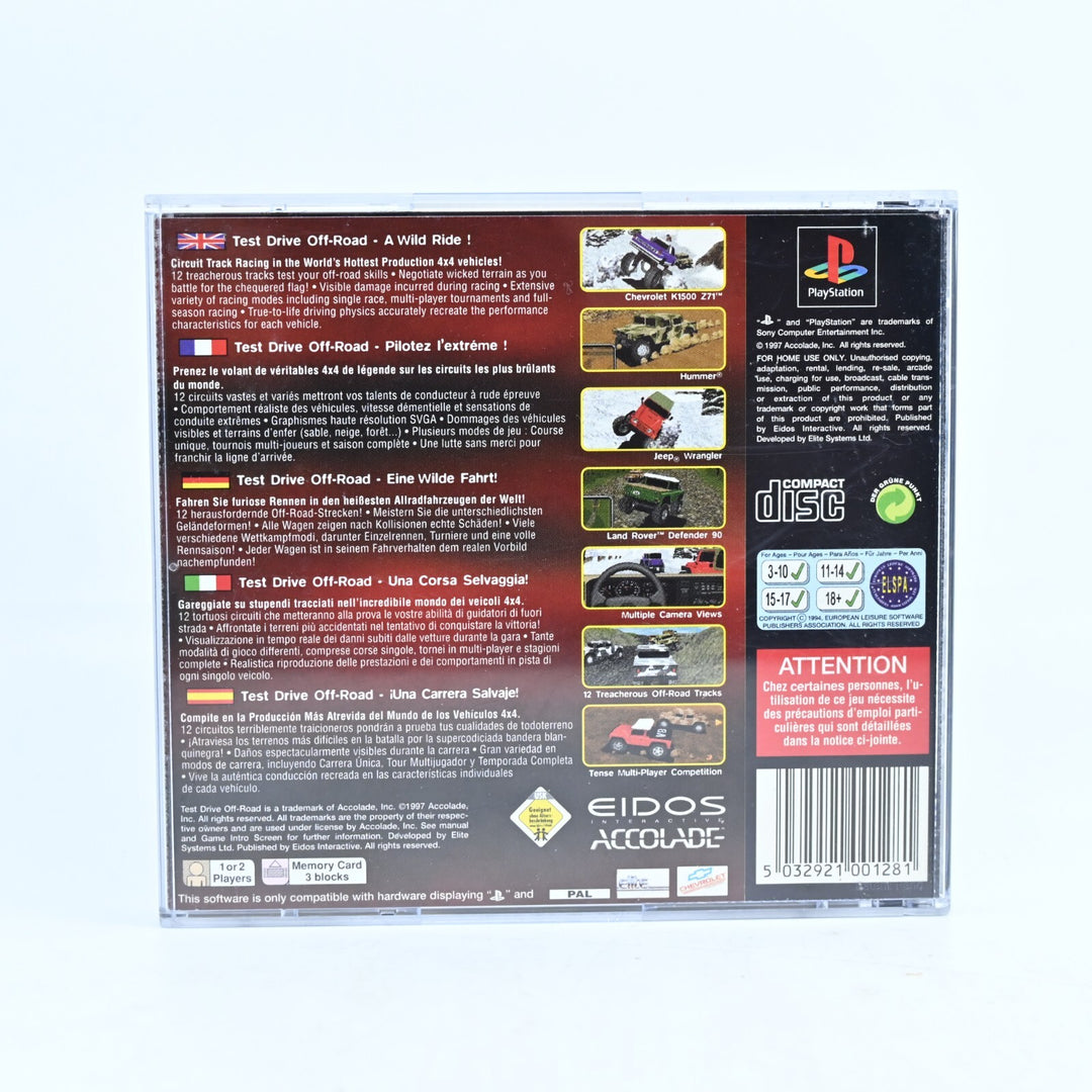 Test Drive: Off-Road - Sony Playstation 1 / PS1 Game + Manual - PAL - FREE POST!