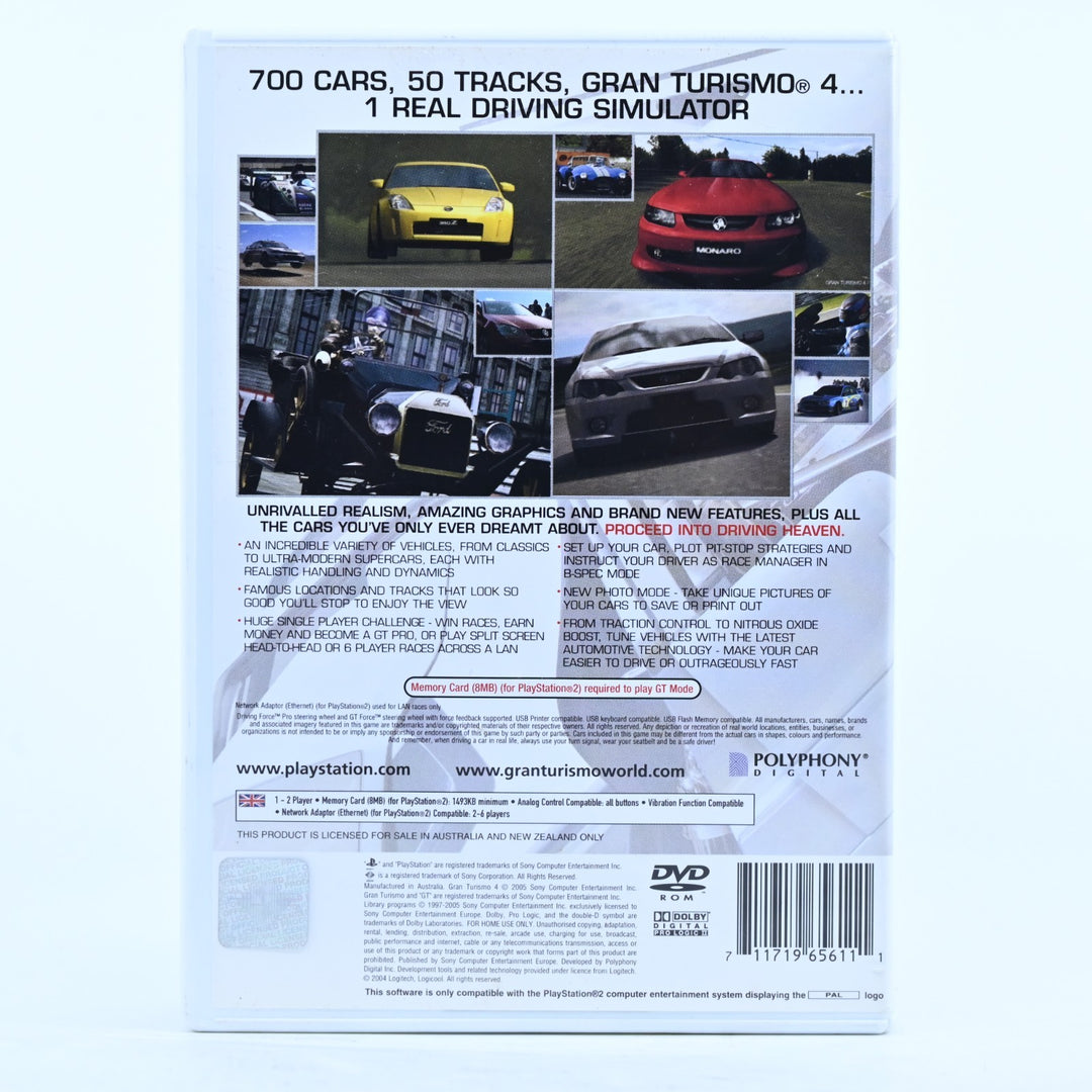 Gran Turismo 4 - Sony Playstation 2 / PS2 Game + Manual - PAL - MINT DISC!