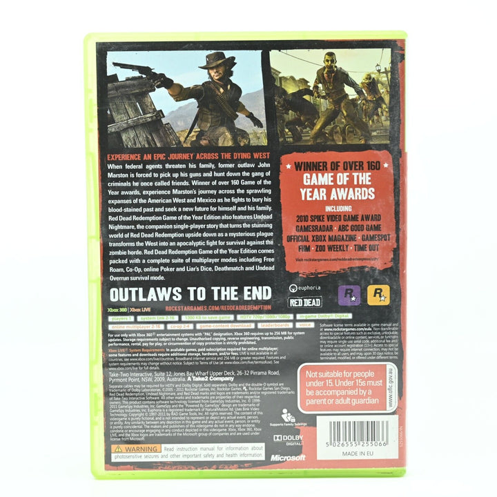Red Dead Redemption - GOTY Edition - NO MAP - Xbox 360 Game - PAL