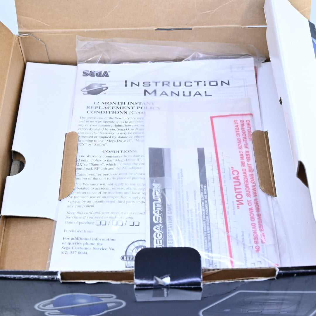 Black - Sega Saturn Boxed Console - AUS PAL - FREE POST!