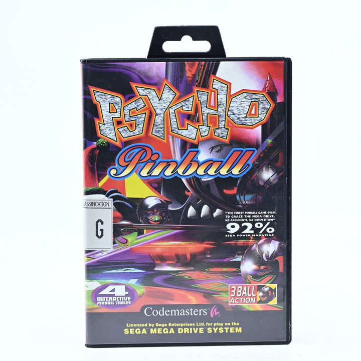 Psycho Pinball + Manual - Sega Mega Drive Game - PAL - FREE POST!