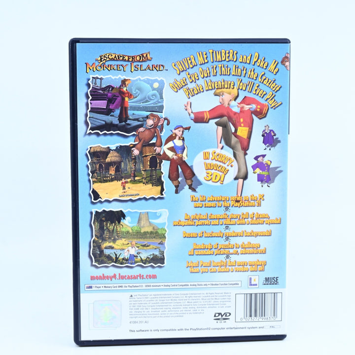 Escape From Monkey Island - Sony Playstation 2 / PS2 Game + Manual - PAL