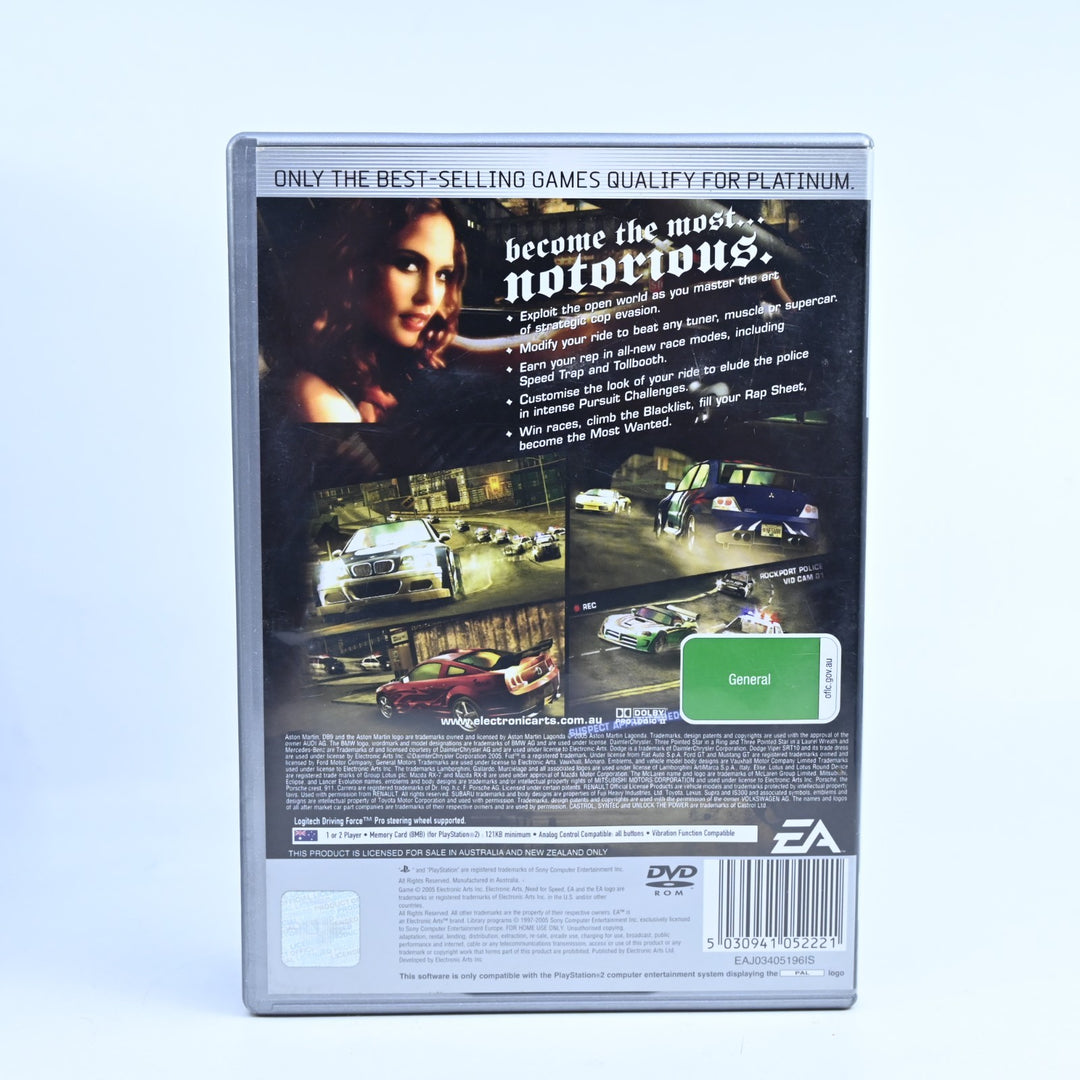 Need for Speed: Most Wanted - Sony Playstation 2 / PS2 Game + Manual - PAL