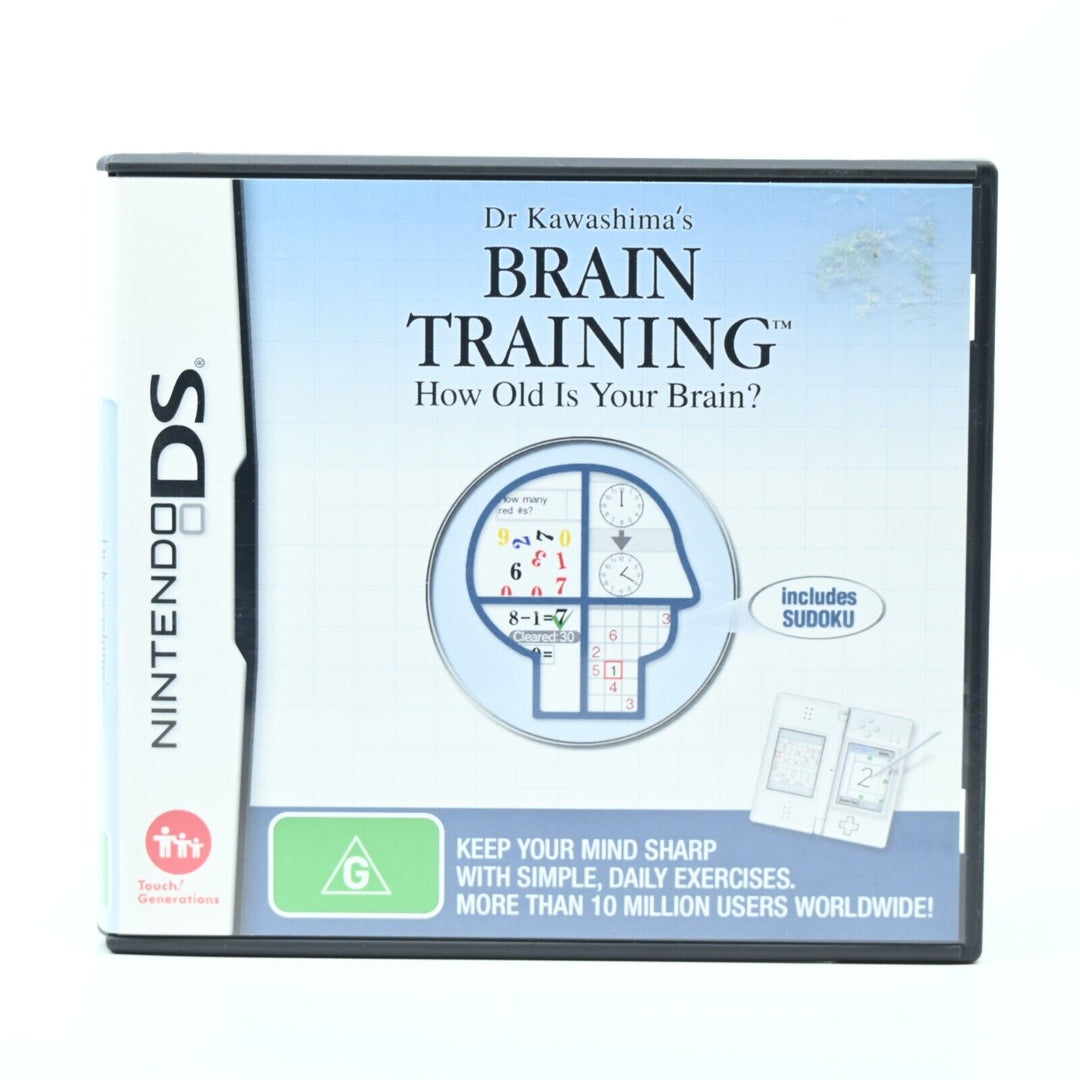 Dr Kawashima's Brain Training - Nintendo DS Game + Manual - PAL - FREE POST!