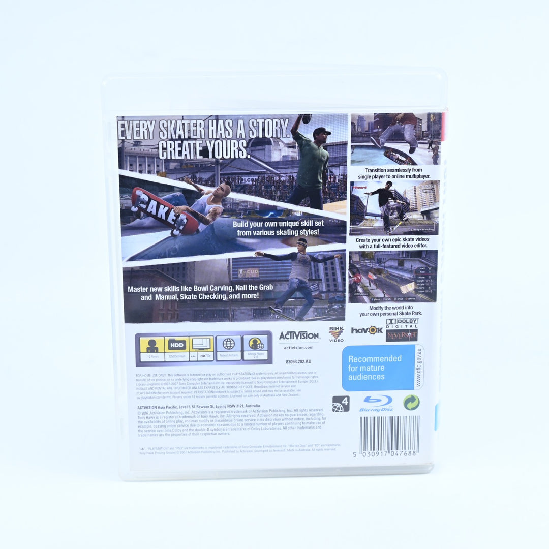 Tony Hawk's Proving Ground - Sony Playstation 3 / PS3 Game + Manual - MINT DISC!