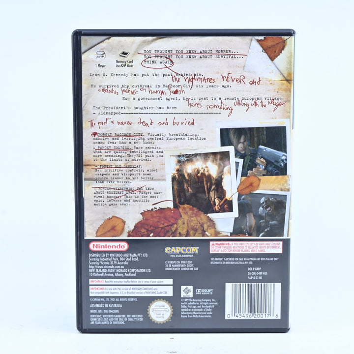 Resident Evil 4 - Nintendo Gamecube Game + Manual - PAL