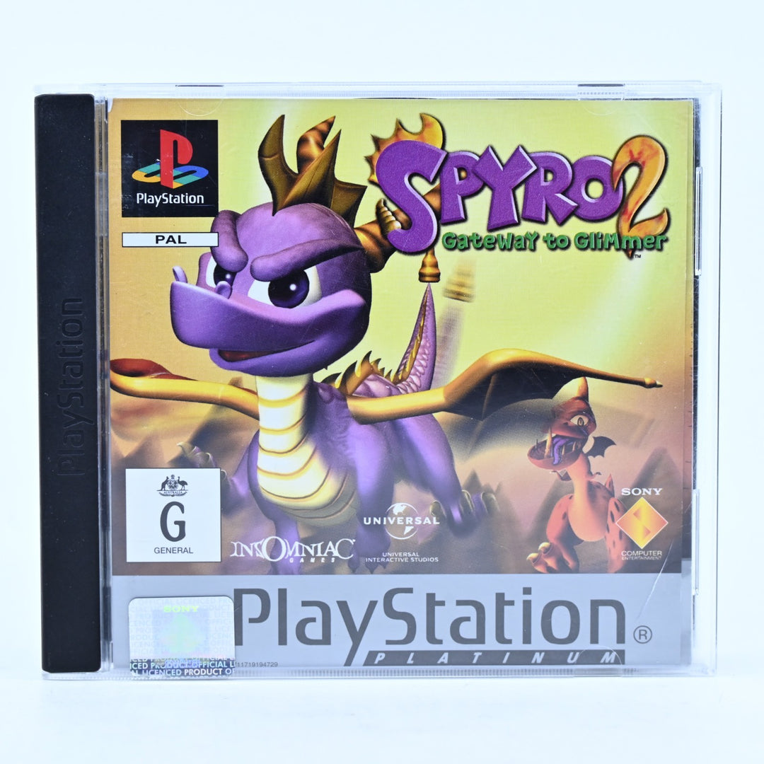 Spyro 2: Gateway to Glimmer - Sony Playstation 1 / PS1 Game + Manual - PAL