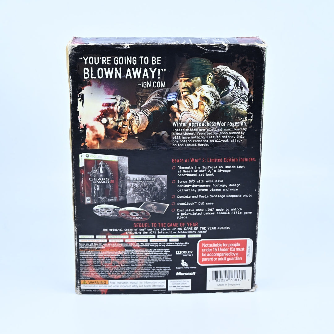Gears of War 2 Limited Edition - Xbox 360 Game + Manual - PAL - MINT DISC!