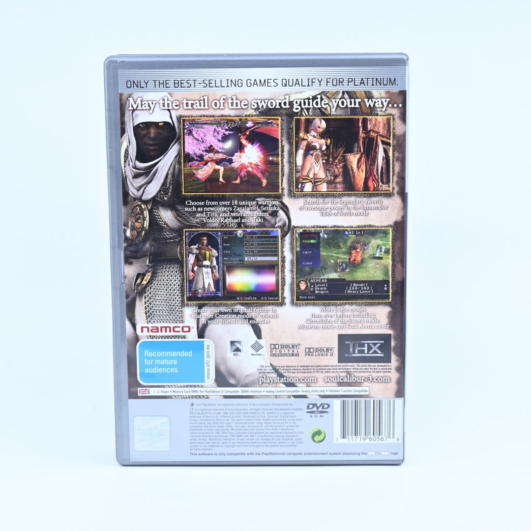 SoulCalibur III 3 - Sony Playstation 2 / PS2 Game + Manual - PAL - MINT DISC!