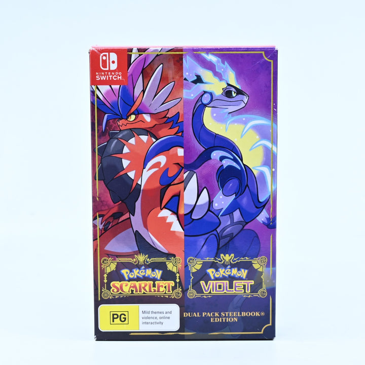 Pokemon Scarlet + Violet Dual Pack Steelbook Edition - Nintendo Switch Game