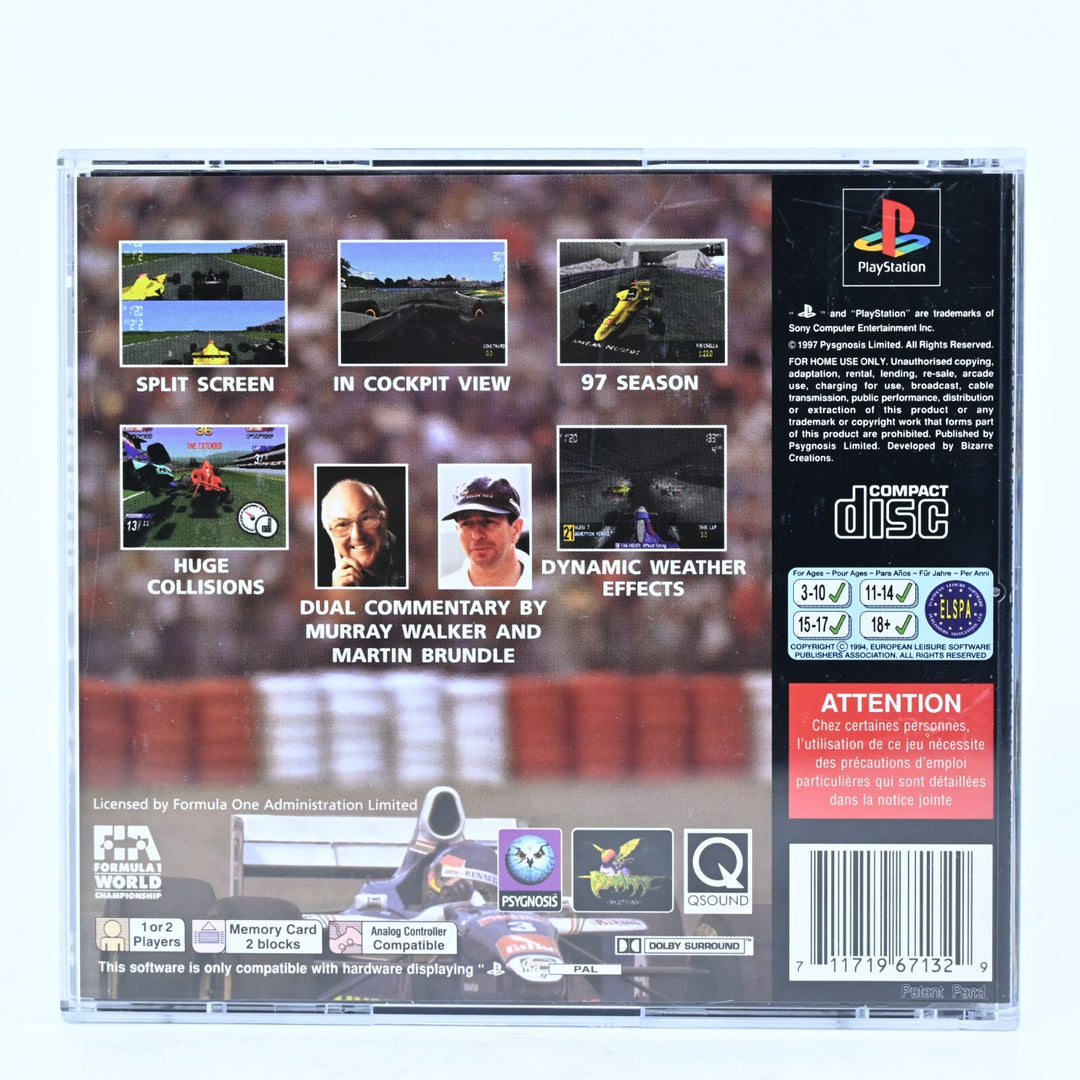 Formula 1: 97 - Sony Playstation 1 / PS1 Game + Manual - PAL - MINT DISC!