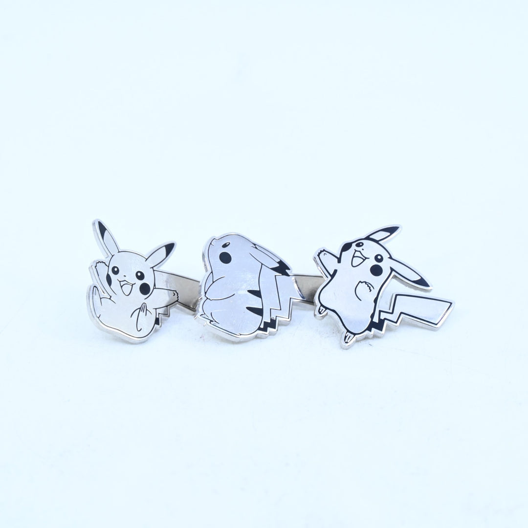 Silver Pikachu 25th Anniversary Pokemon Pin Set - Collectable Pin