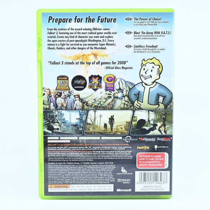 Fallout 3 - Xbox 360 Game + Manual - PAL - MINT DISC!