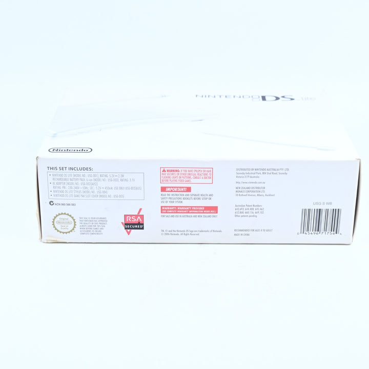 Polar White Nintendo DS Lite Boxed Console - USG-001 - PAL - FREE POST!