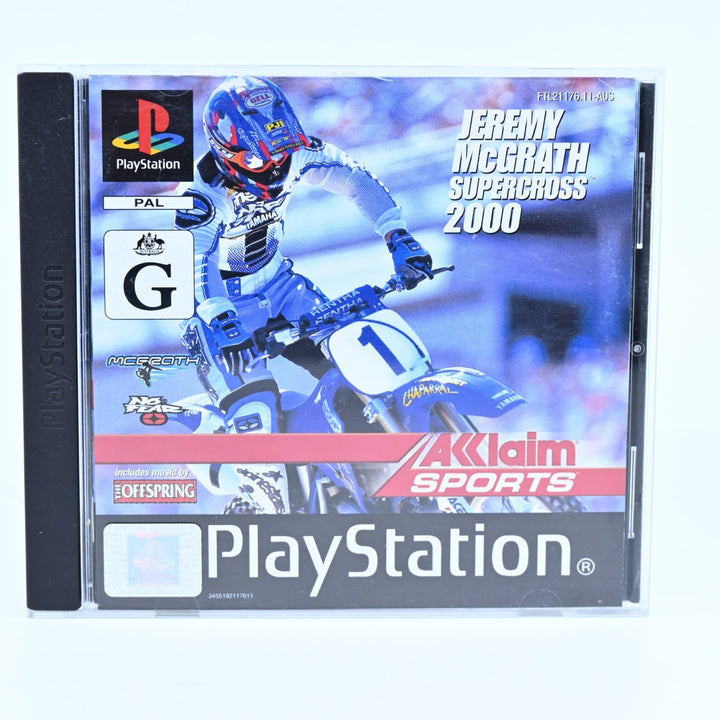 Jeremy McGrath Supercross 2000 - Sony Playstation 1 / PS1 Game + Manual - PAL