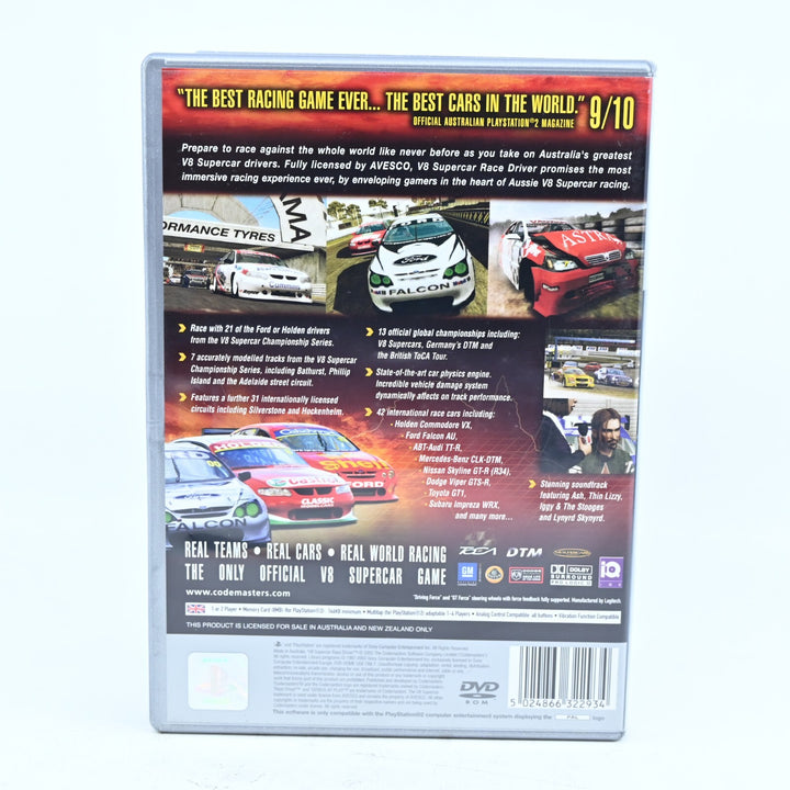 V8 Supercars Race Driver - Sony Playstation 2 / PS2 Game + Manual - PAL