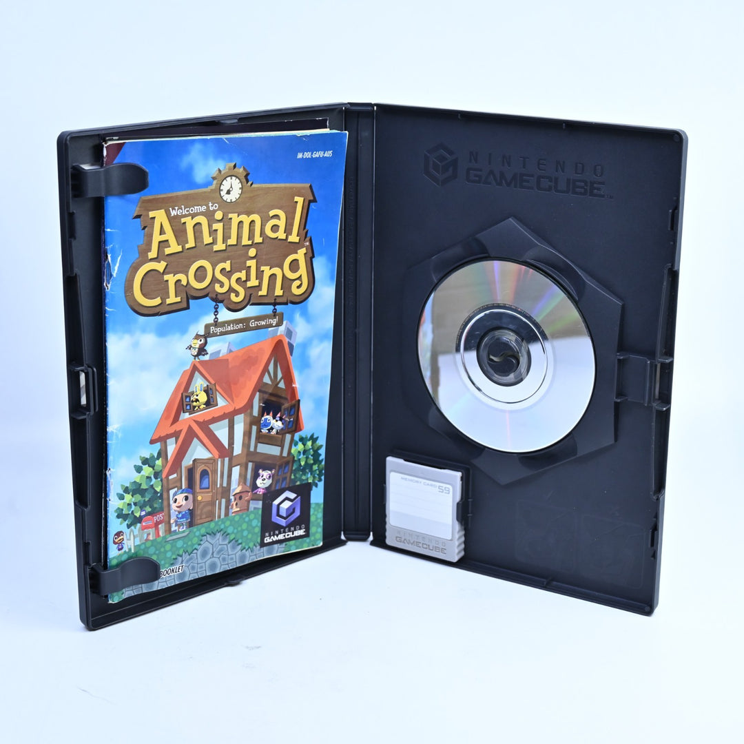 Animal Crossing + Memory Card - Nintendo Gamecube Game + Manual - PAL