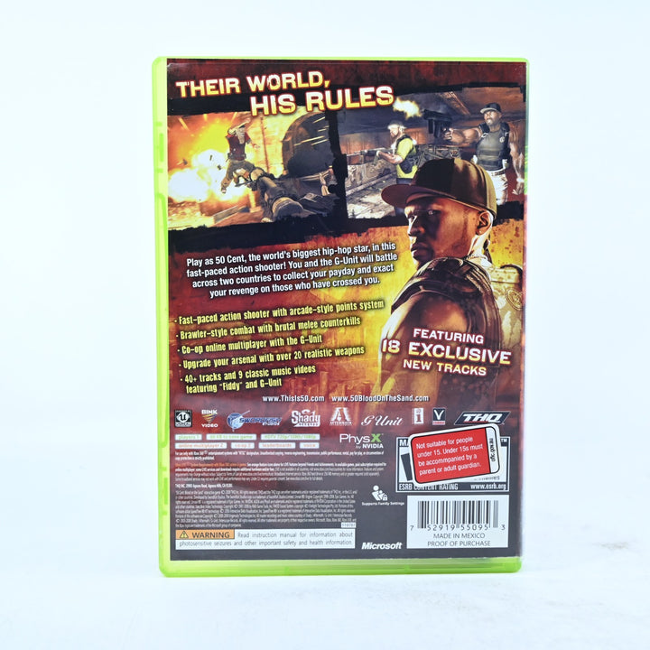 50 Cent: Blood on The Sand - Xbox 360 Game + Manual - Region Free - MINT DISC!