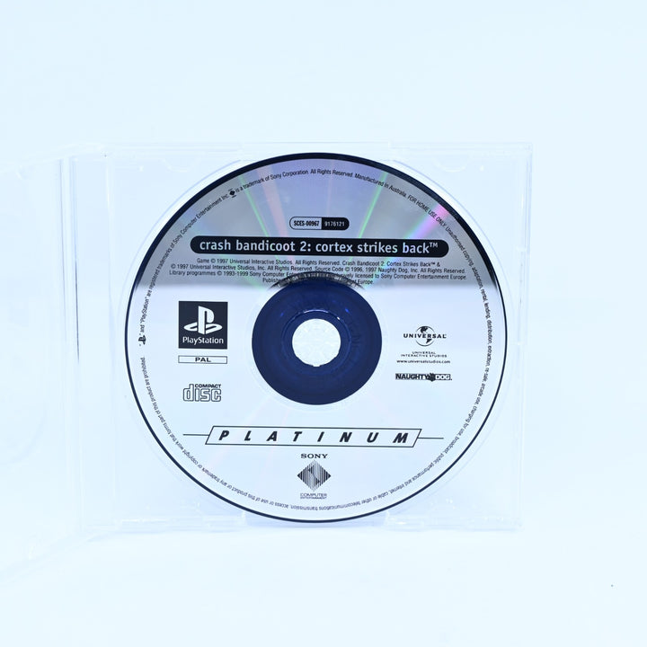 Crash Bandicoot 2: Cortex Strikes Back - PS1 Game - Disc Only PAL - MINT DISC!