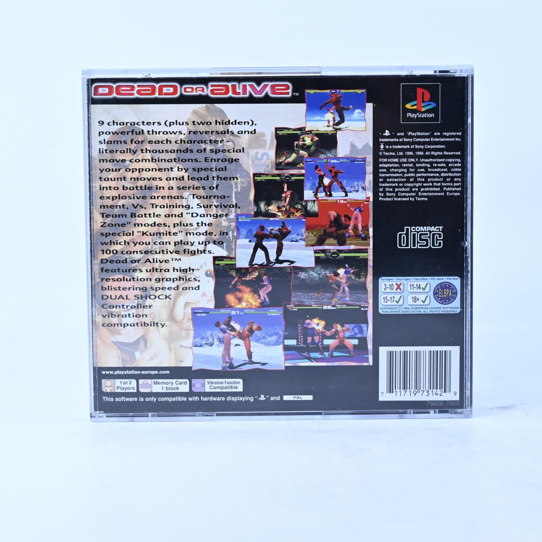 Dead or Alive - Sony Playstation 1 / PS1 Game + Manual - PAL - MINT DISC!