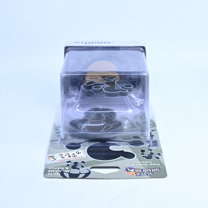 SEALED! Mr. GAME & WATCH Amiibo No. 45 - Super Smash Bros. Collection - Toy