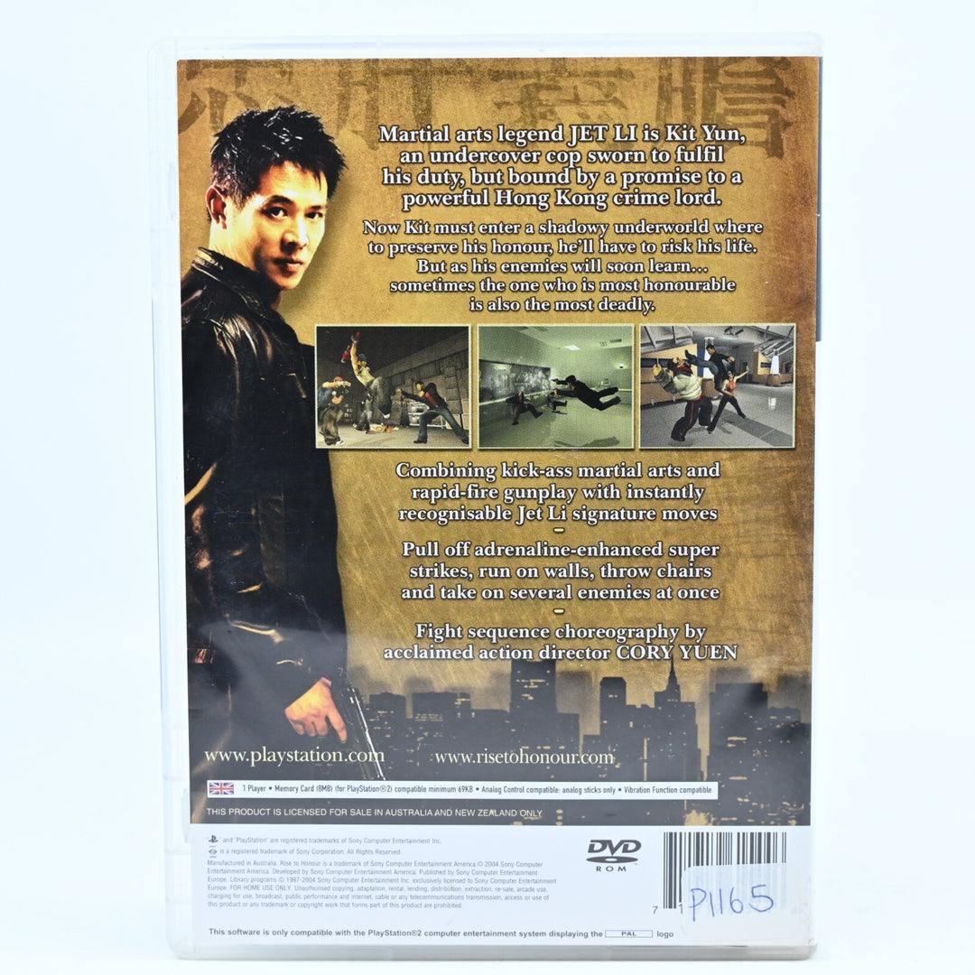 Jet Li Rise to Honour - Sony Playstation 2 / PS2 Game + Manual - PAL - MINT DISC